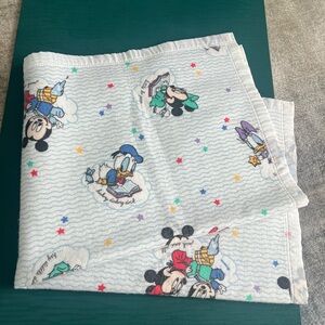 Dundee Disney Babies Nursery Rhyme Blanket Quilt Mickey Minnie Mouse Vintage